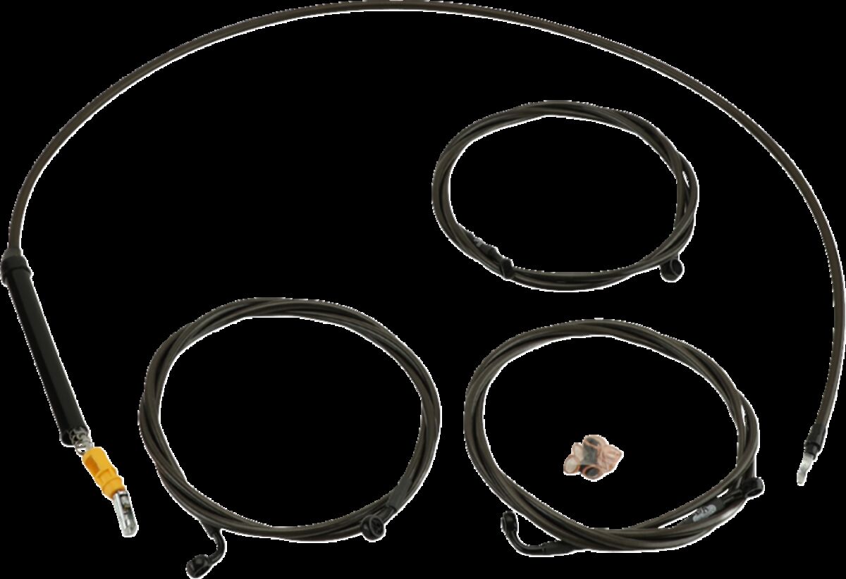LA CHOPPERS Handlebar Cable/Brake Line Kit - Stock Ape Hanger Handlebars - Midnight LA-8059KT-08M