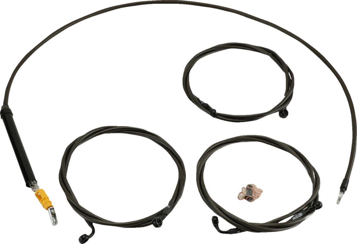 LA CHOPPERS Handlebar Cable/Brake Line Kit - 15" - 17" Ape Hanger Handlebars - Midnight LA-8059KT-16M