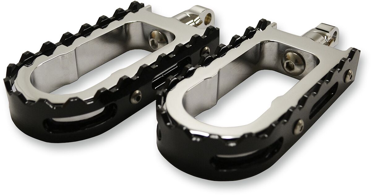 LA CHOPPERS FOOTPEGS BMX STYLE CHROME/ BLACK LA-7205-01