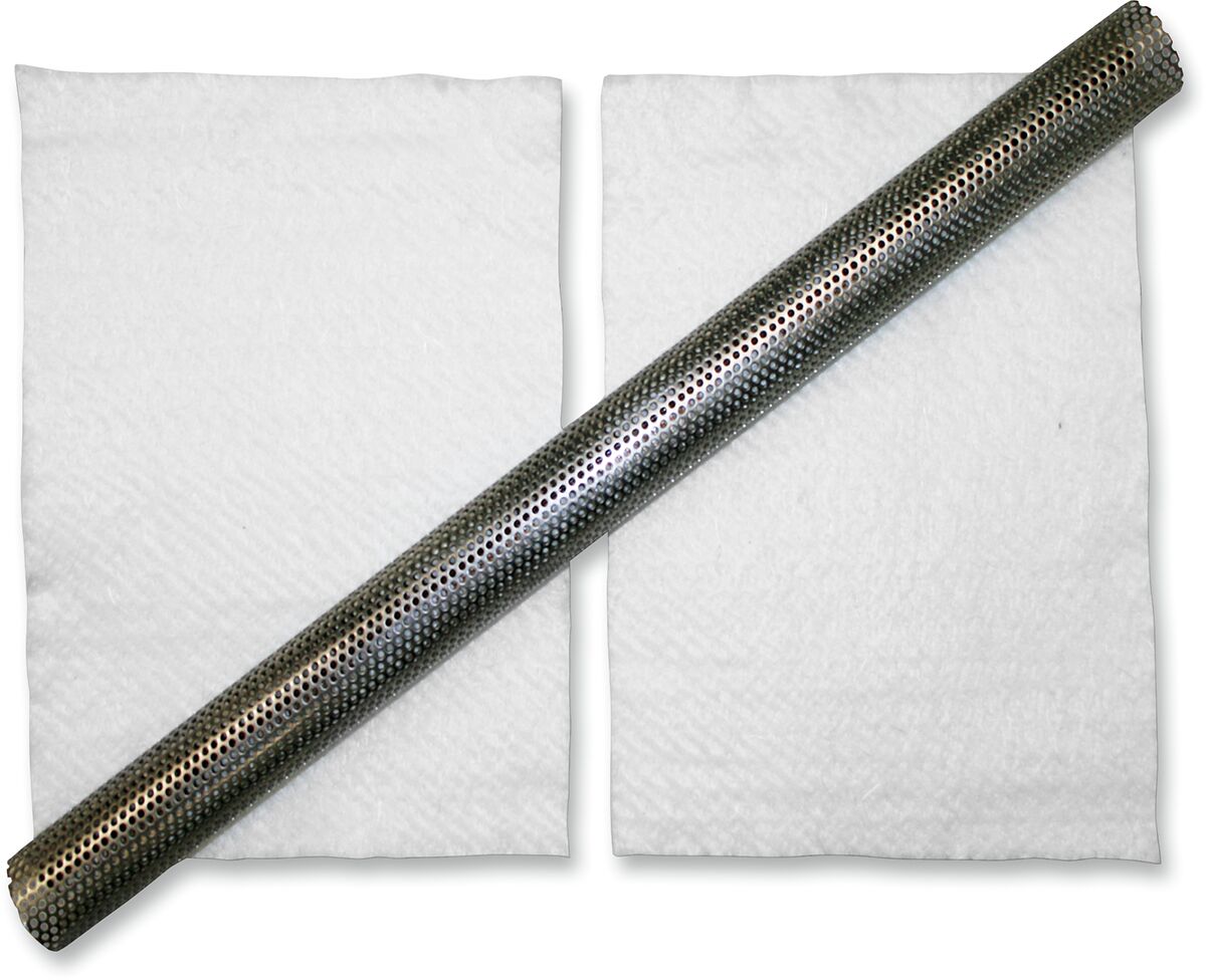 LA CHOPPERS 1.5" OUTER DIAMETER BY 24" LONG STAINLESS STEEL BAFFLE WITH PACKING UNIVERSAL LA-1215-24P