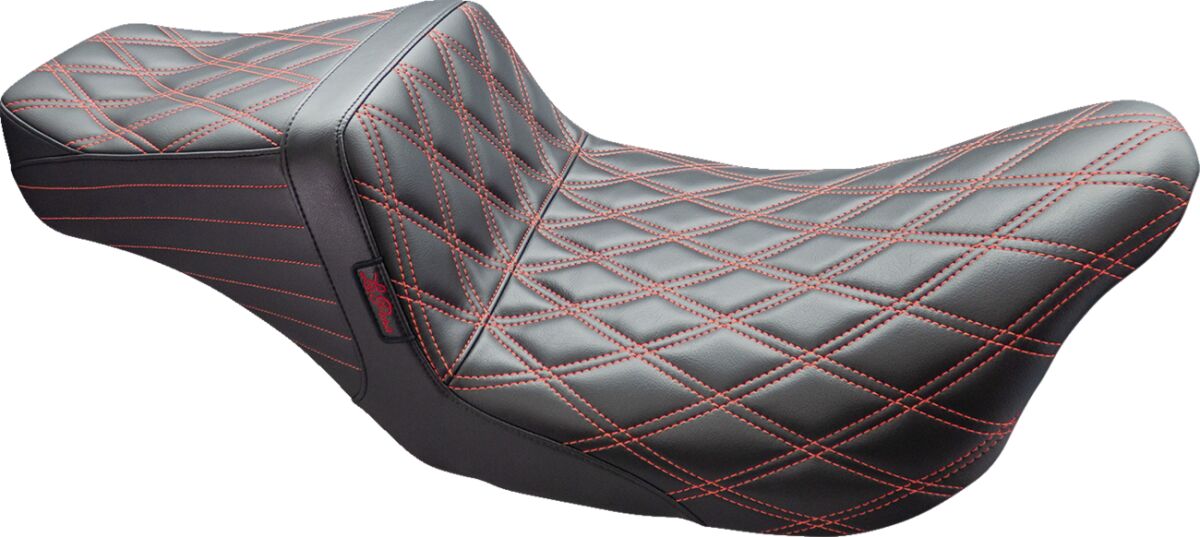 LE PERA Tailwhip Seat - Double Diamond w/ Red Thread LK-587DD-RED