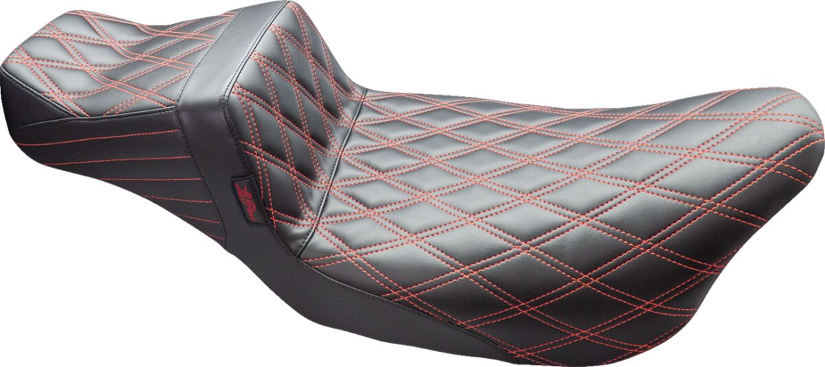 LE PERA Tailwhip Daddy Long Legs Seat - Double Diamond w/ Red Thread LK-587DLDD-RED