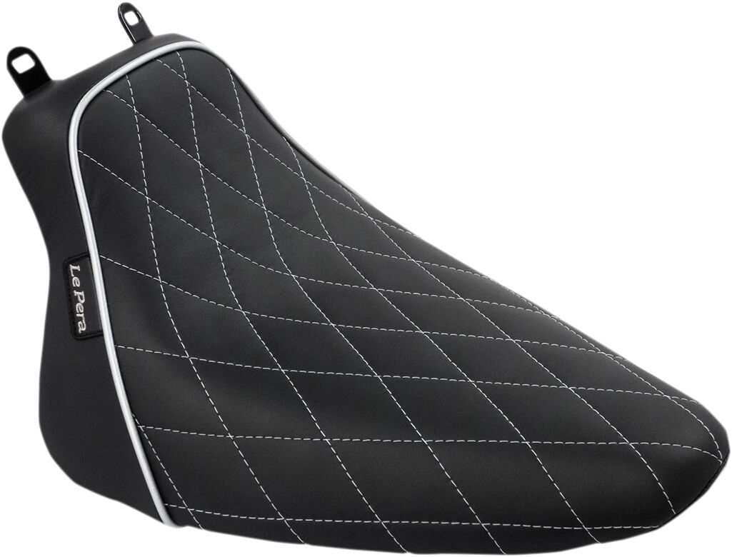 LE PERA SEAT BARE BONES SOLO BLACK W/WHITE DIAMOND STITCH LXE-007DMWTP