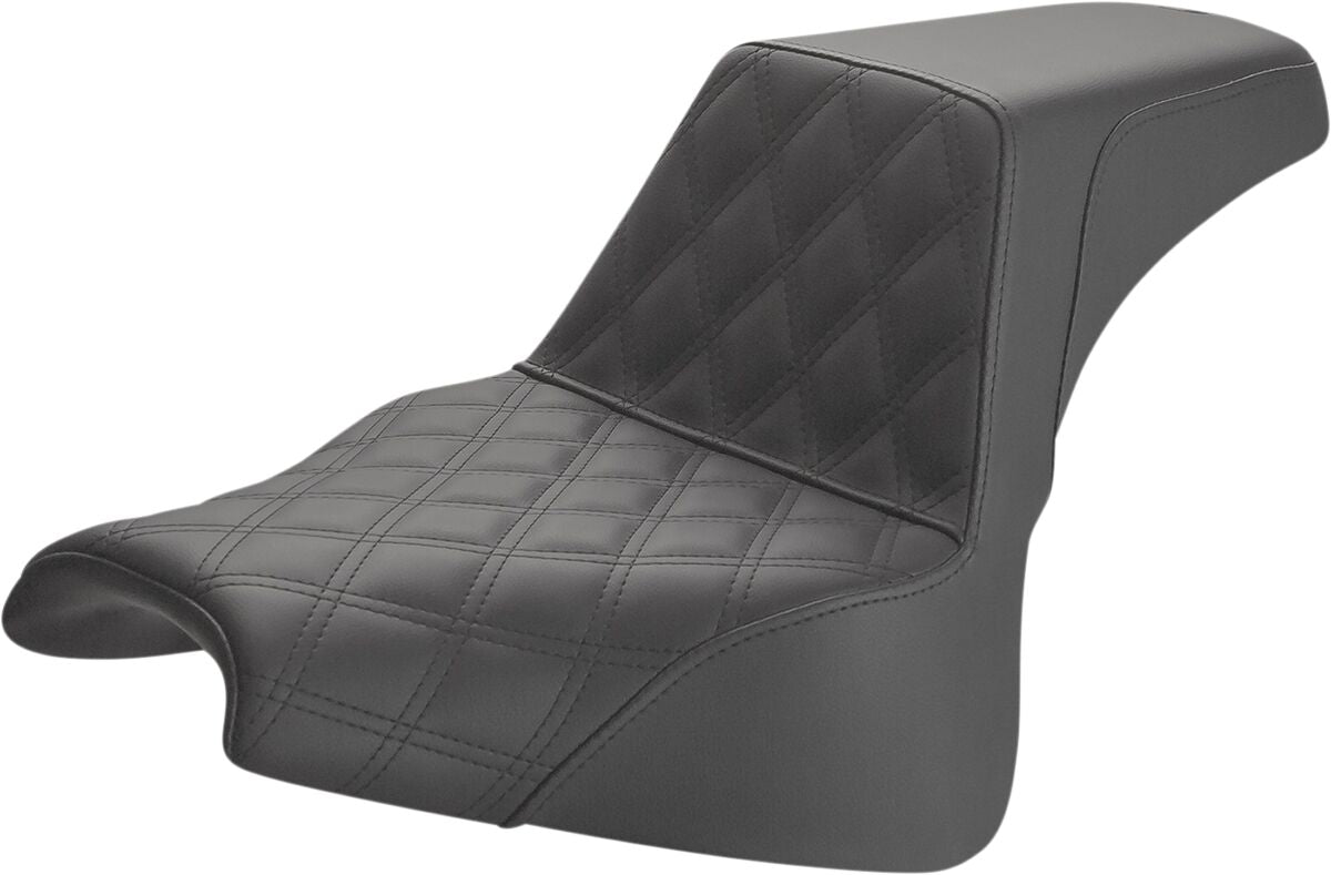 SADDLEMEN LATTRICE STITCH (LS) STEP UP GEL SEAT DIAMOND BLACK 818-28-172
