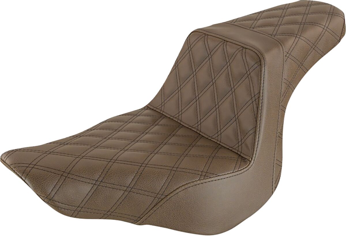 SADDLEMEN SEAT STEP UP LS FRONT W/PASSENGER LATTICE BROWN 818-29-175BR