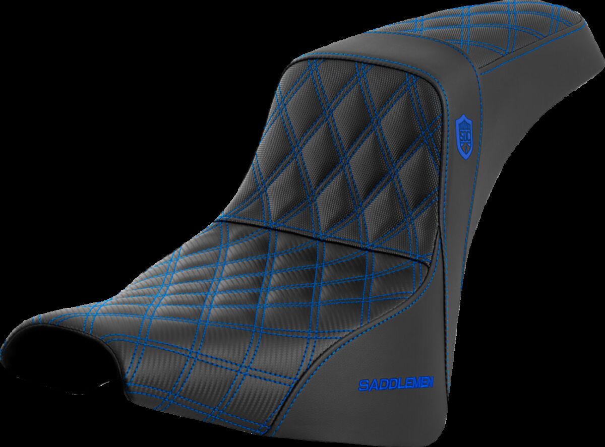 SADDLEMEN SEAT SDC PERF GRIPPER BLUE STITCH SC81830BLU