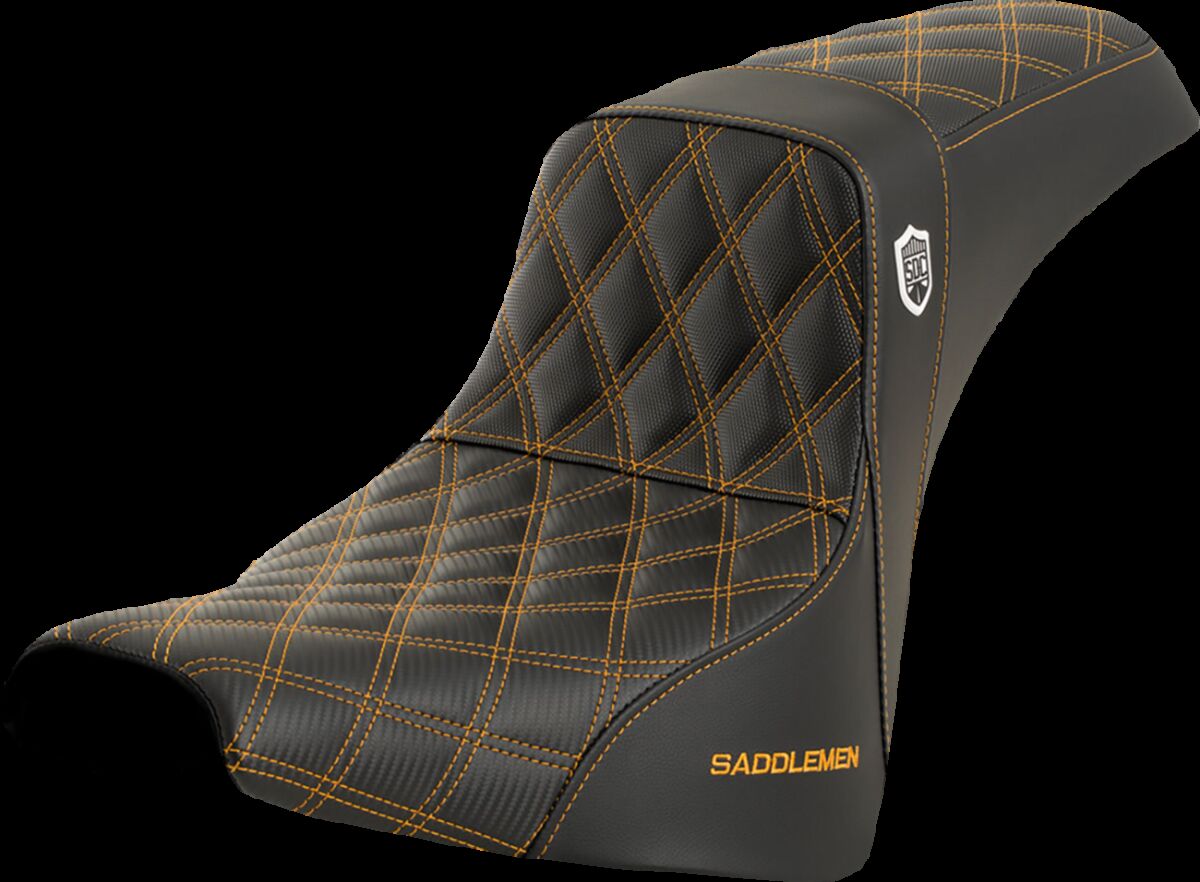 SADDLEMEN SEAT SDC PERF GRIPPER GOLD STITCH SC81830GOL