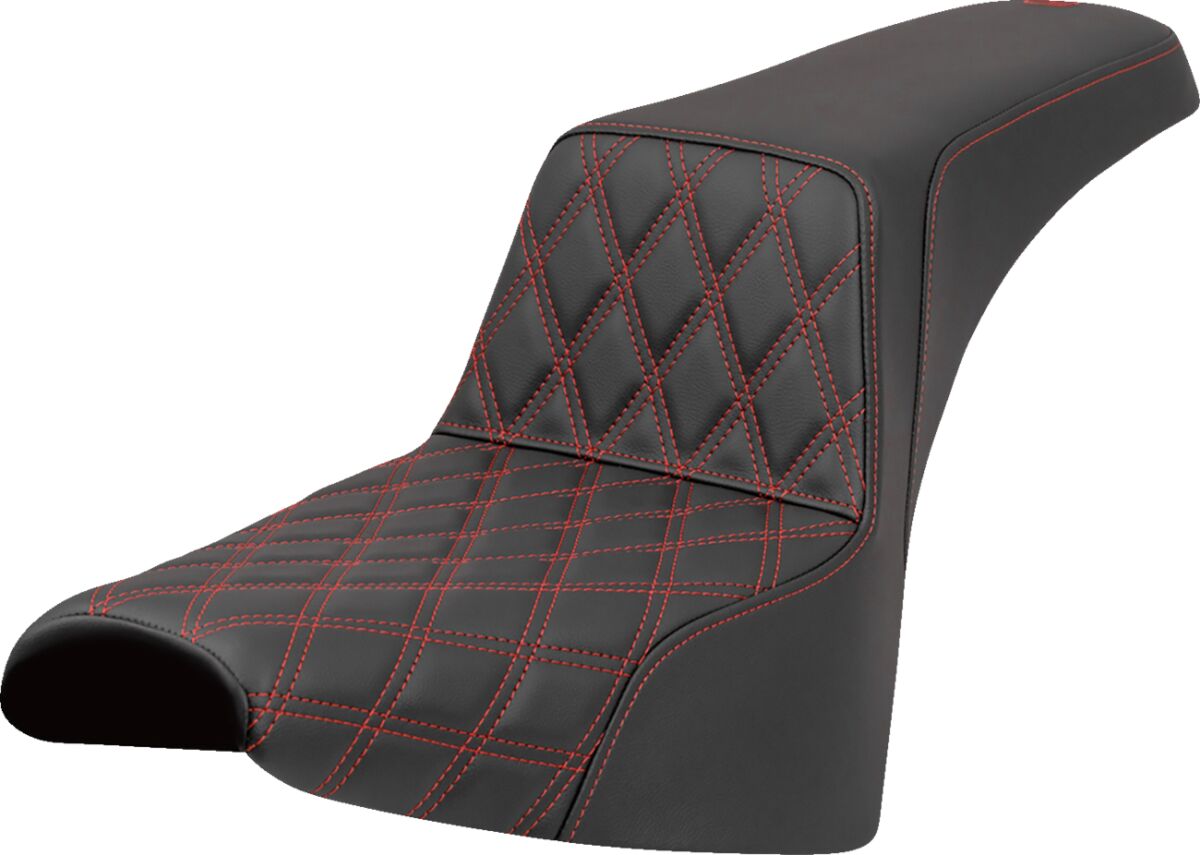 SADDLEMEN SEAT STEP UP LS RED STITCH 818-30-17204