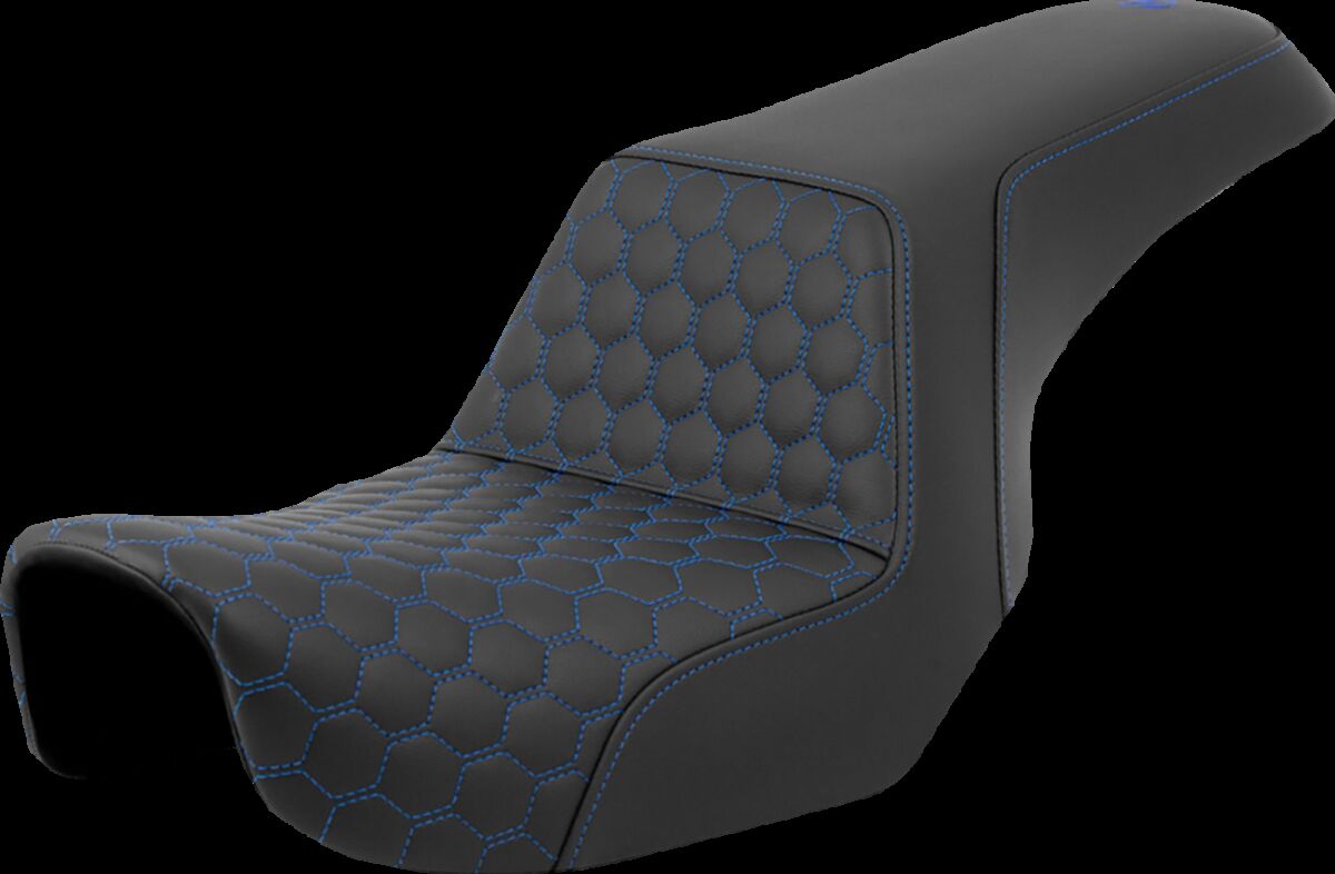 SADDLEMEN SEAT STEP UP HC BLUE STITCH 806-04-17701