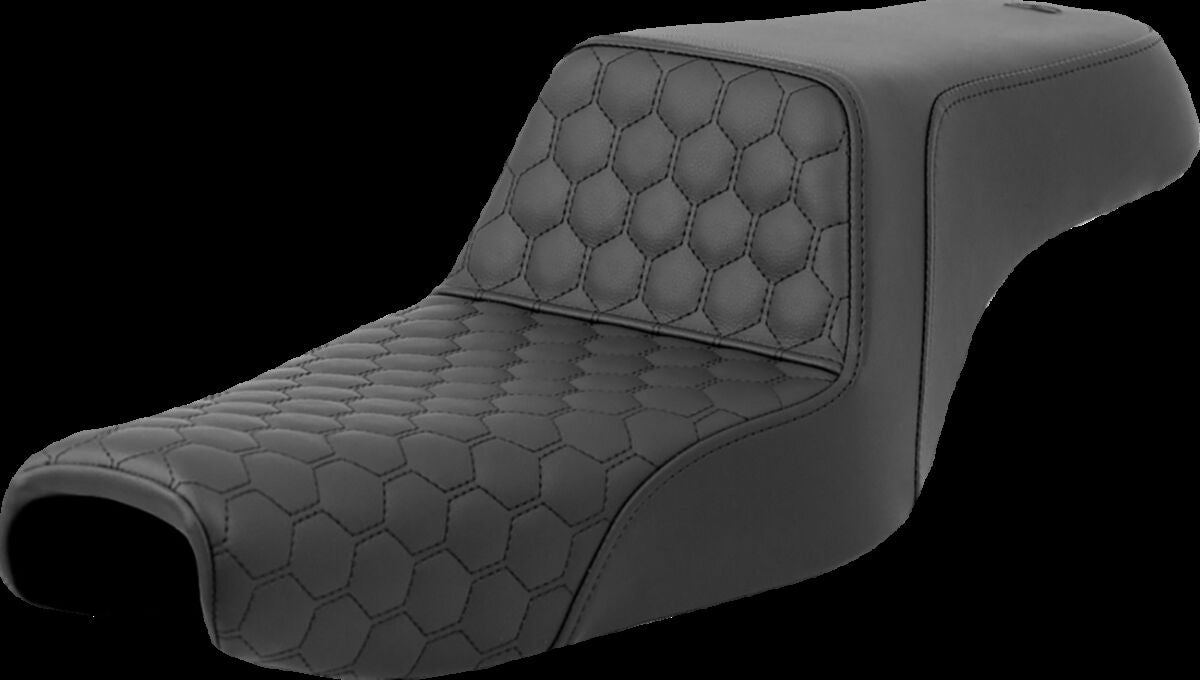 SADDLEMEN Step-Up Seat - Honeycomb - Black Stitching 807-11-177