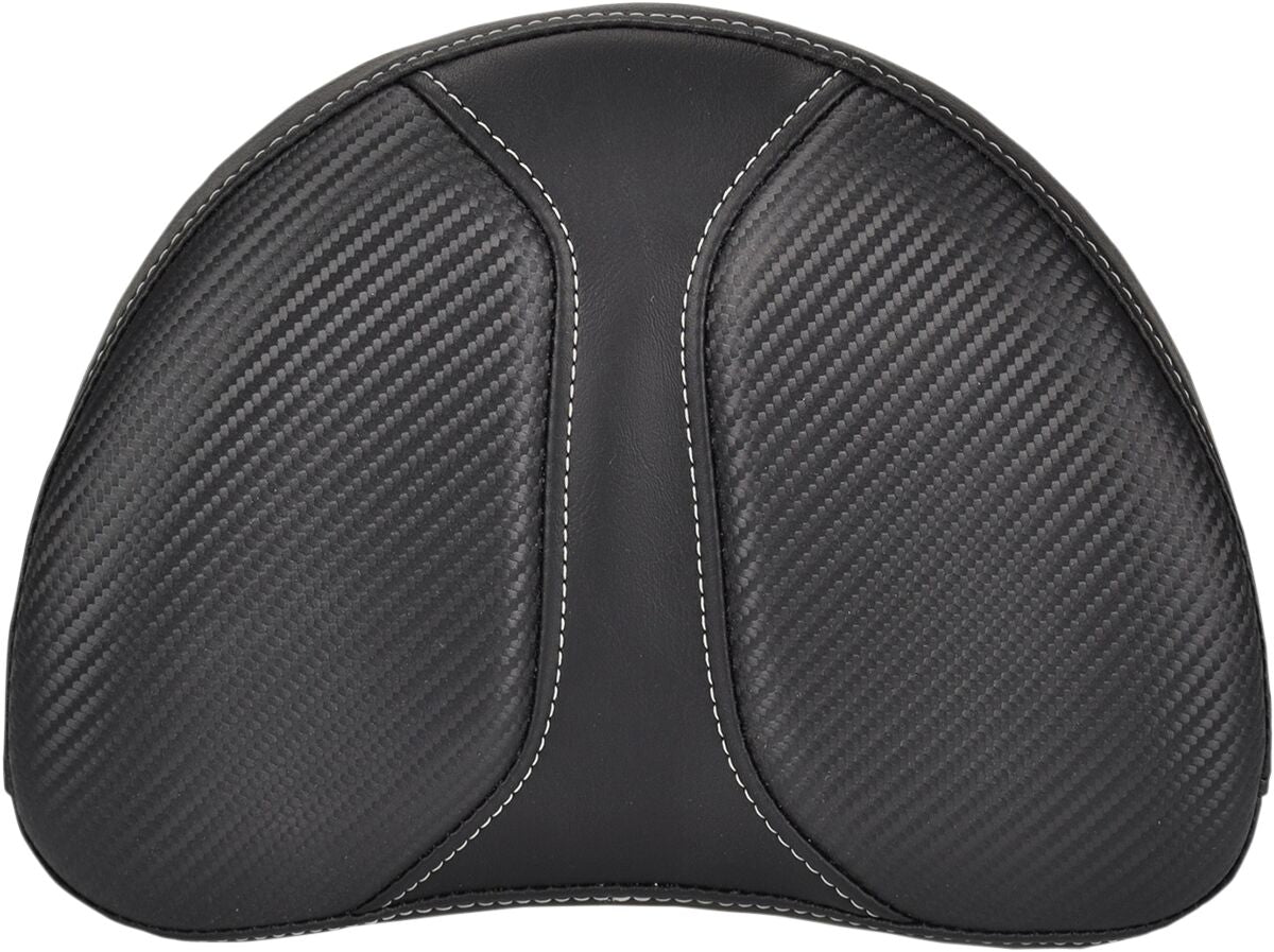 SADDLEMEN SISSY BAR PAD DOMINATOR CONTOURED REAR VINYL PLAIN CARBON LOOK 051342