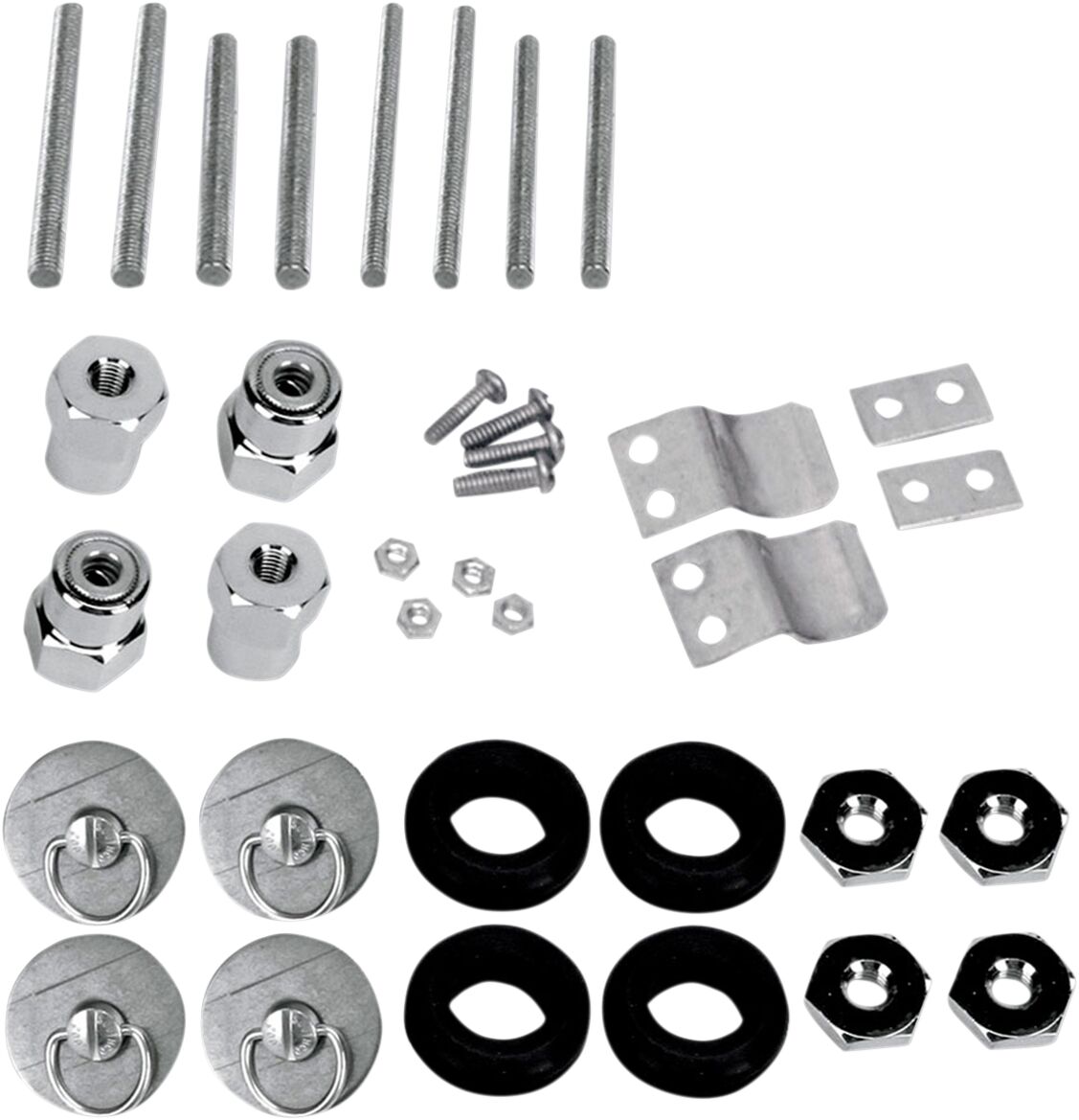 SADDLEMEN SPECIFIC FIT DOCKING POST FASTENER KIT CHROME 3501-0339