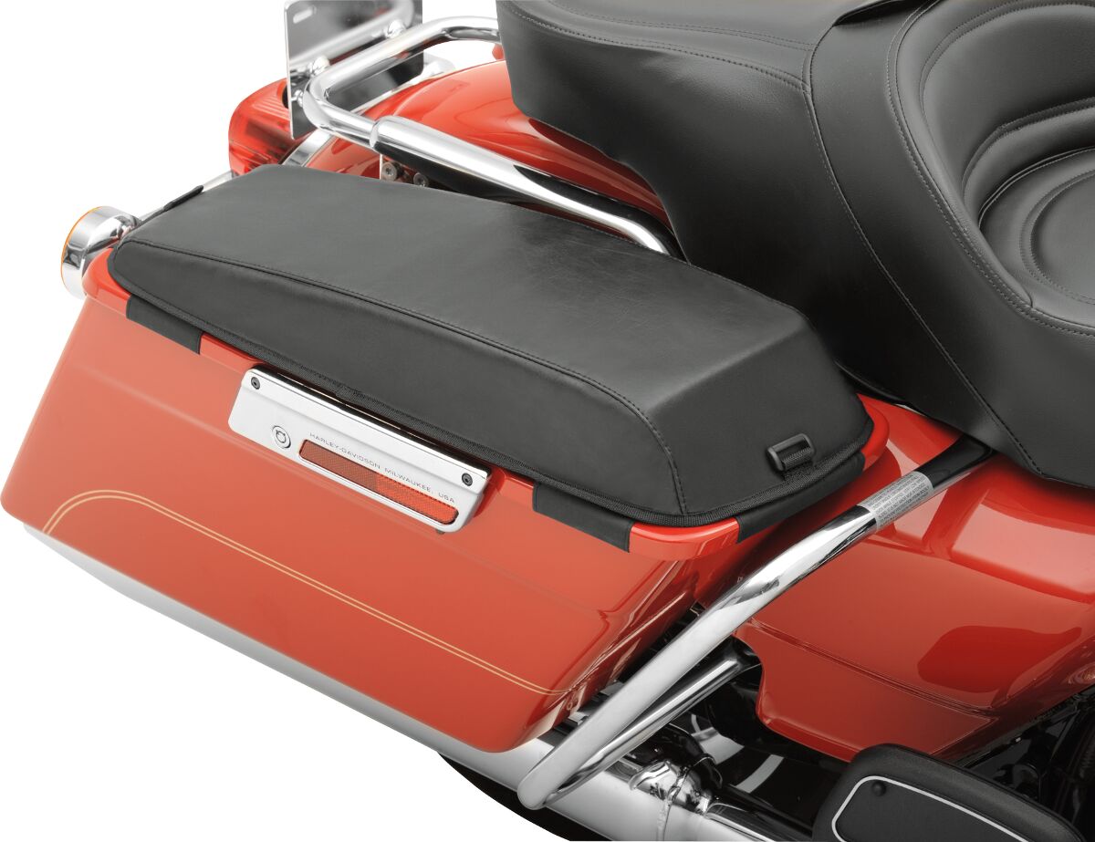 SADDLEMEN SADDLEBAG UNIVERSAL LID COVERS TEXTILE PLAIN BLACK 3501-0453