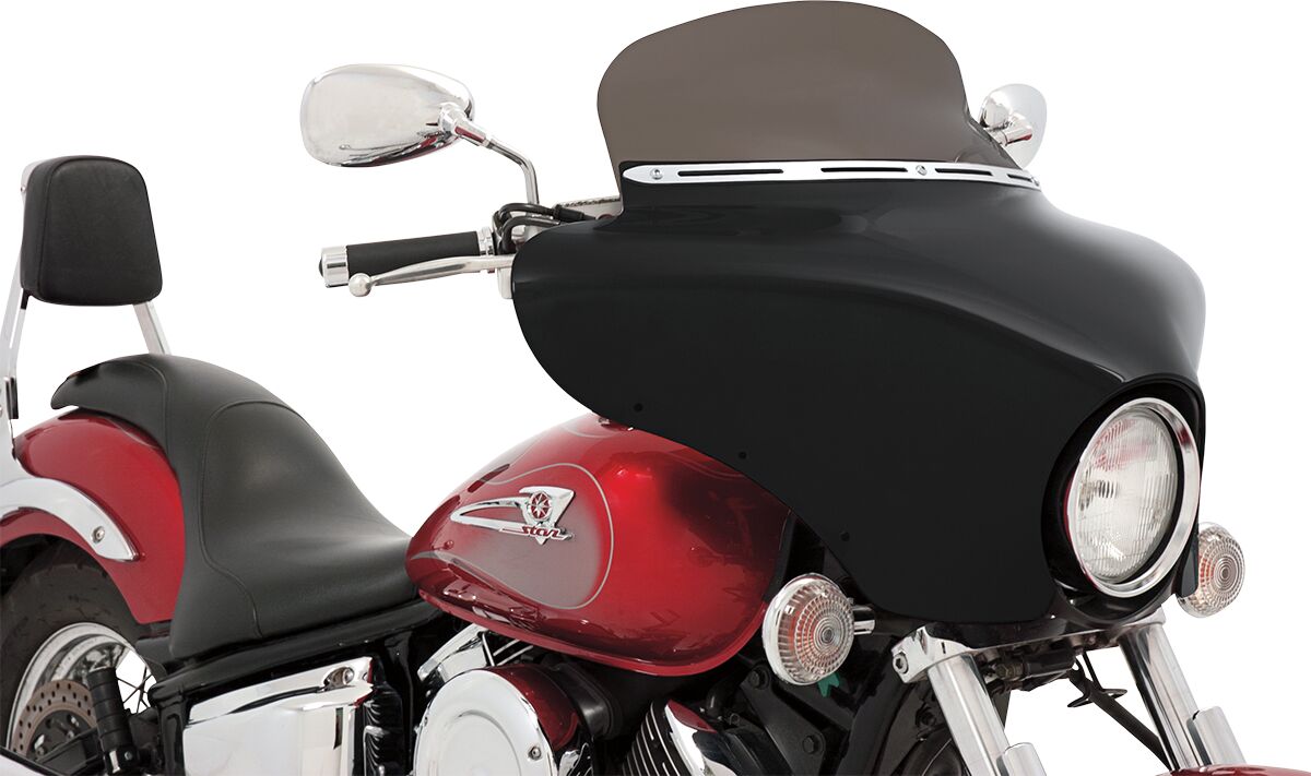 Memphis Shades WINDSHIELD TRIM BATWING-FAIRING SLOTTED FATS POLISHED MEM0911
