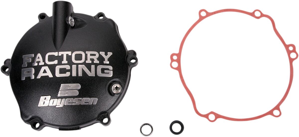BOYESEN CLUTCH COVER FACTORY RACING ALUMINUM REPLACEMENT BLACK CC-31B