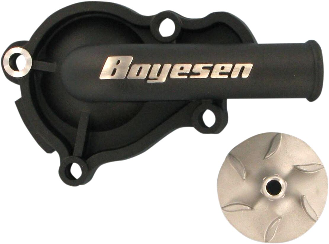 BOYESEN WATER PUMP COVER & IMPELLER KIT SUPERCOOLER ALUMINUM BLACK WPK-06B