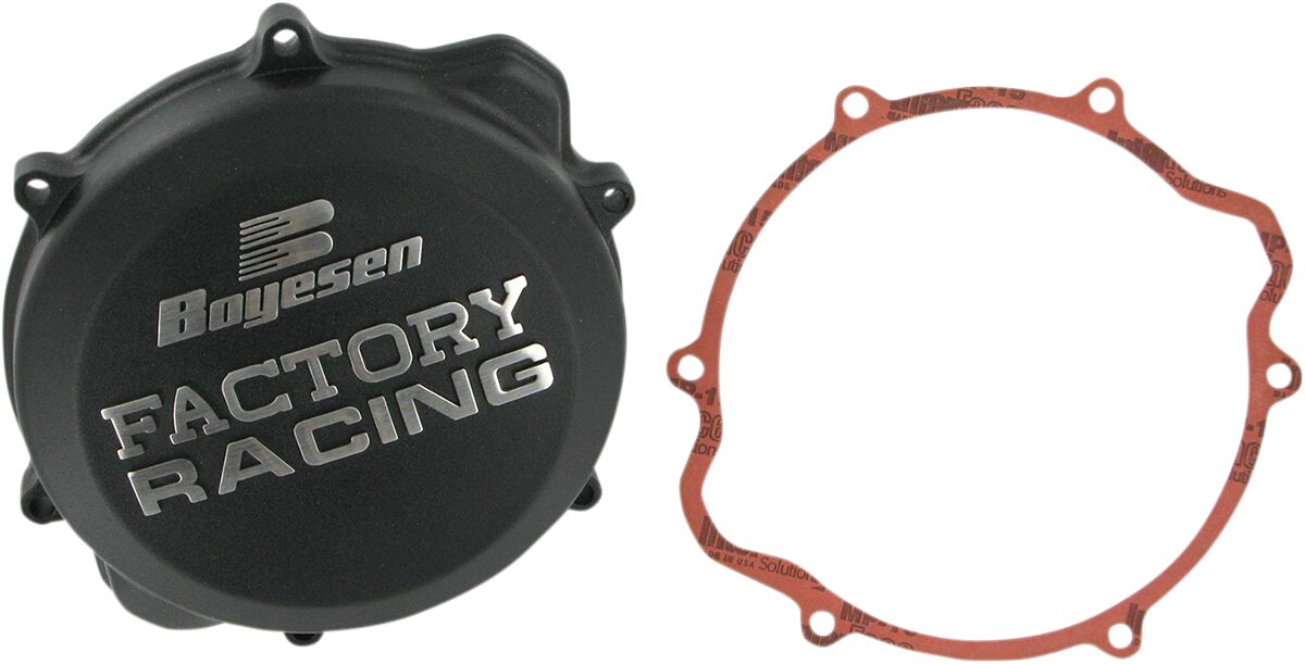 BOYESEN CLUTCH COVER FACTORY RACING ALUMINUM REPLACEMENT BLACK CC-06XB