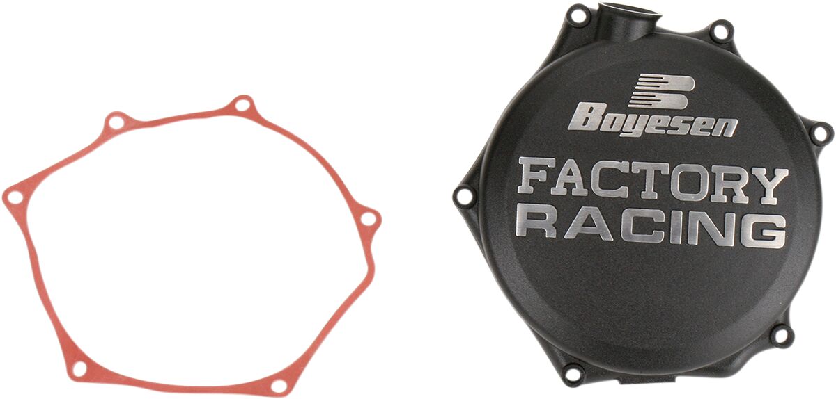 BOYESEN CLUTCH COVER FACTORY RACING ALUMINUM REPLACEMENT BLACK CC-27AB