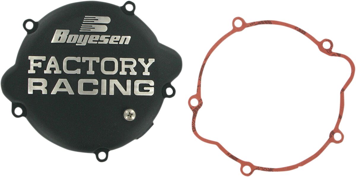 BOYESEN CLUTCH COVER FACTORY RACING ALUMINUM REPLACEMENT BLACK CC-46B