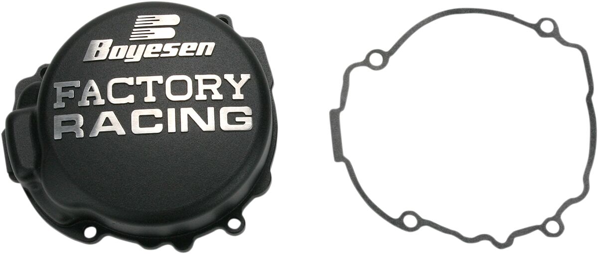 BOYESEN IGNITION COVER FACTORY RACING ALUMINUM REPLACEMENT BLACK SC-41B
