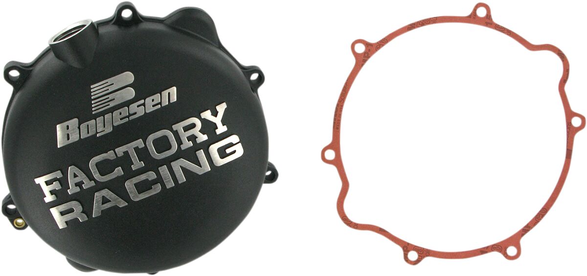 BOYESEN CLUTCH COVER FACTORY RACING ALUMINUM REPLACEMENT BLACK CC-42B