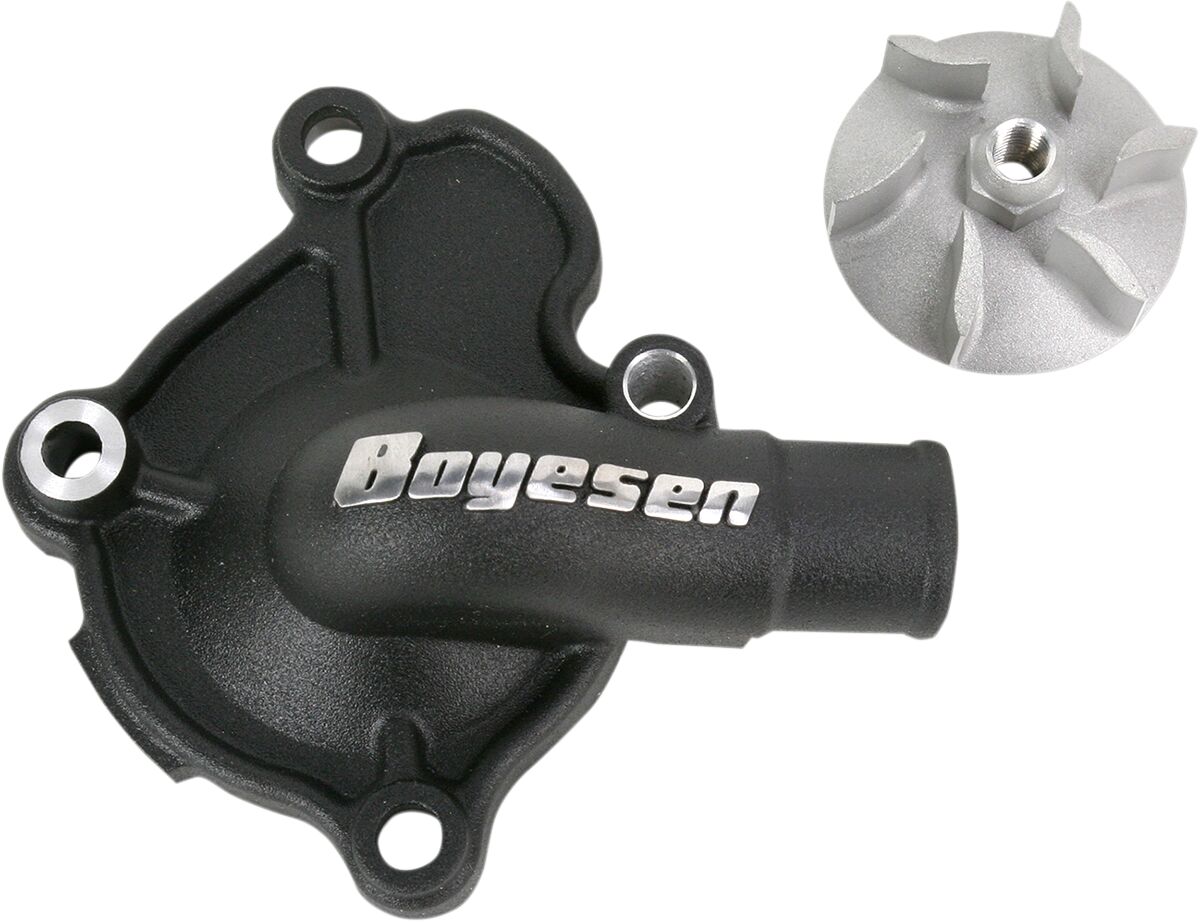 BOYESEN WATER PUMP COVER & IMPELLER KIT SUPERCOOLER ALUMINUM BLACK WPK-07AB