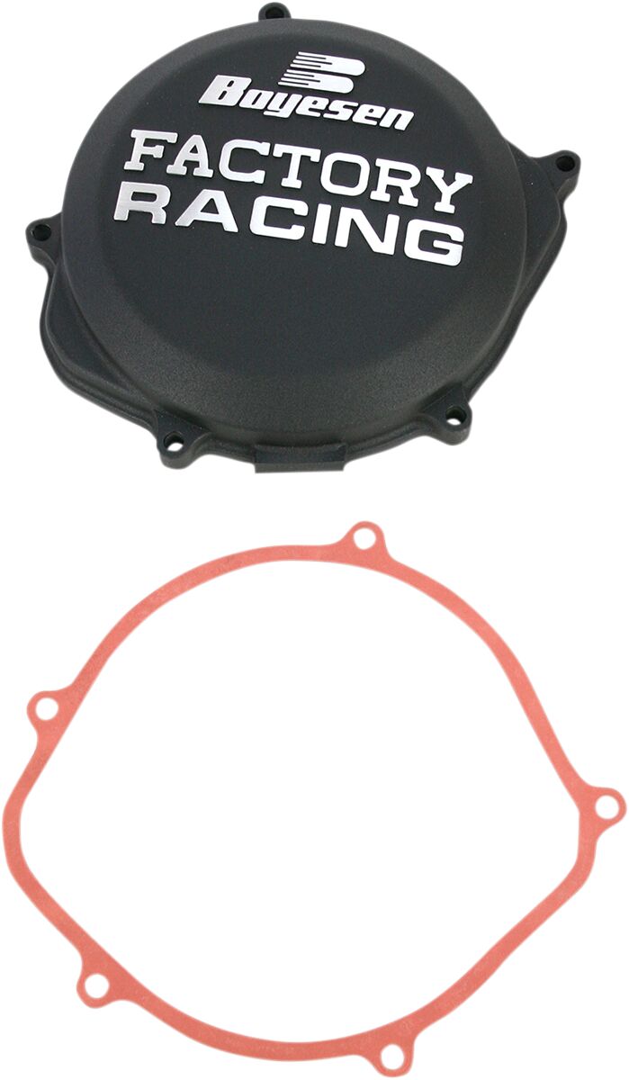 BOYESEN CLUTCH COVER FACTORY RACING ALUMINUM REPLACEMENT BLACK CC-06AB