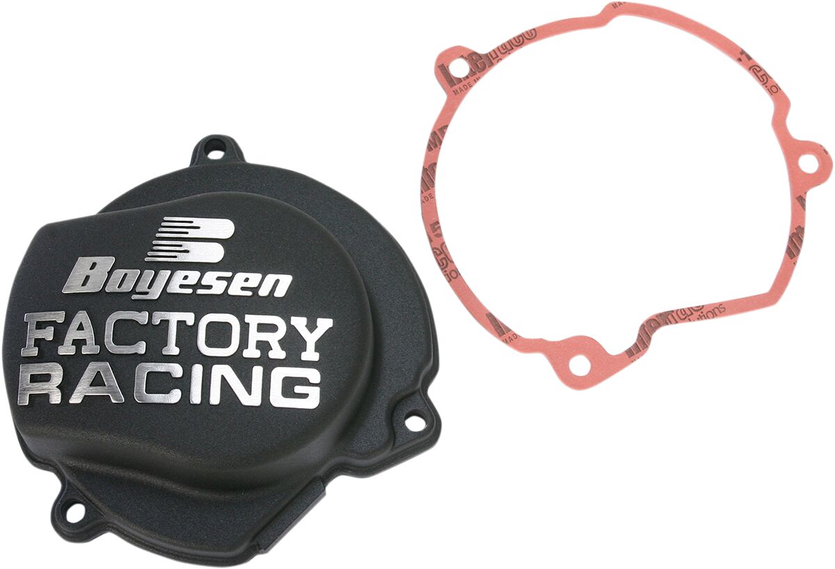 BOYESEN IGNITION COVER FACTORY RACING ALUMINUM REPLACEMENT POWDER-COATED BLACK SC-40AB