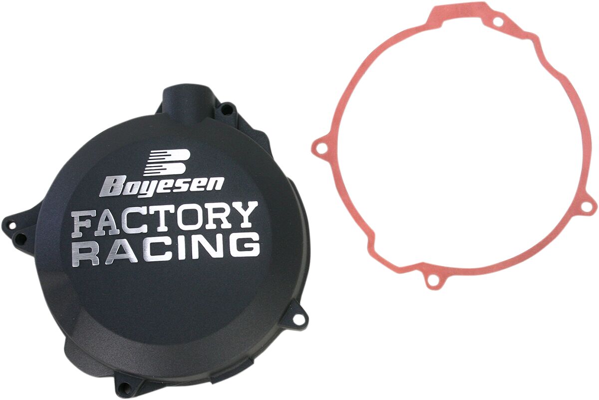 BOYESEN CLUTCH COVER FACTORY RACING ALUMINUM REPLACEMENT POWDER-COATED BLACK CC-41B