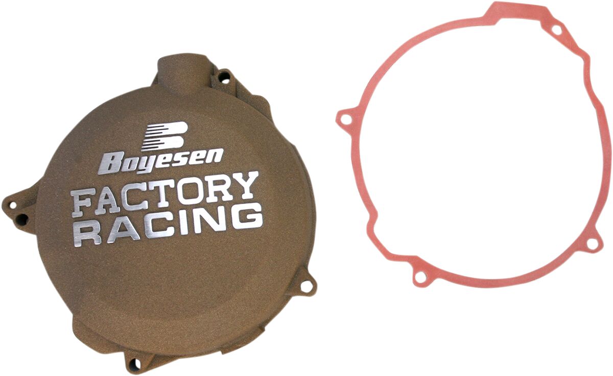 BOYESEN CLUTCH COVER FACTORY RACING ALUMINUM REPLACEMENT POWDER-COATED MAGNESIUM CC-41M