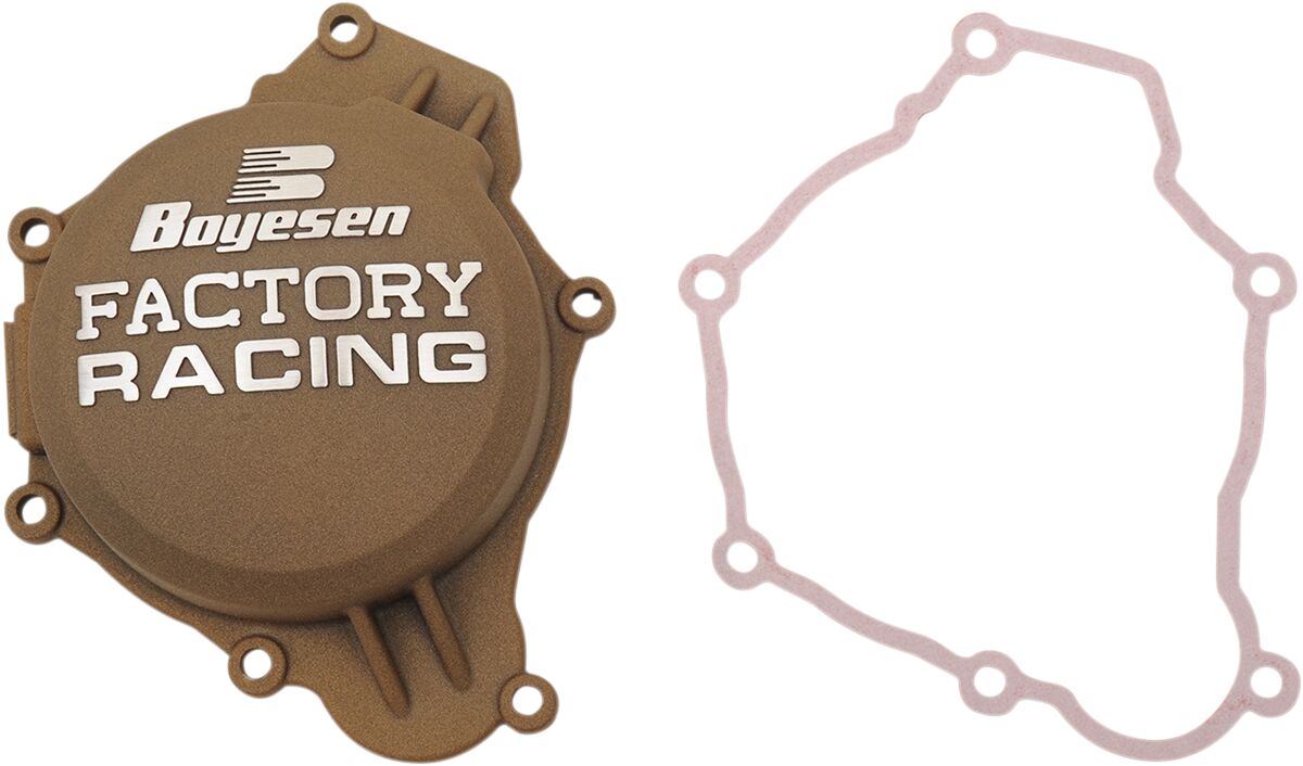 BOYESEN IGNITION COVER FACTORY RACING ALUMINUM REPLACEMENT POWDER-COATED NATURAL SC-41CM