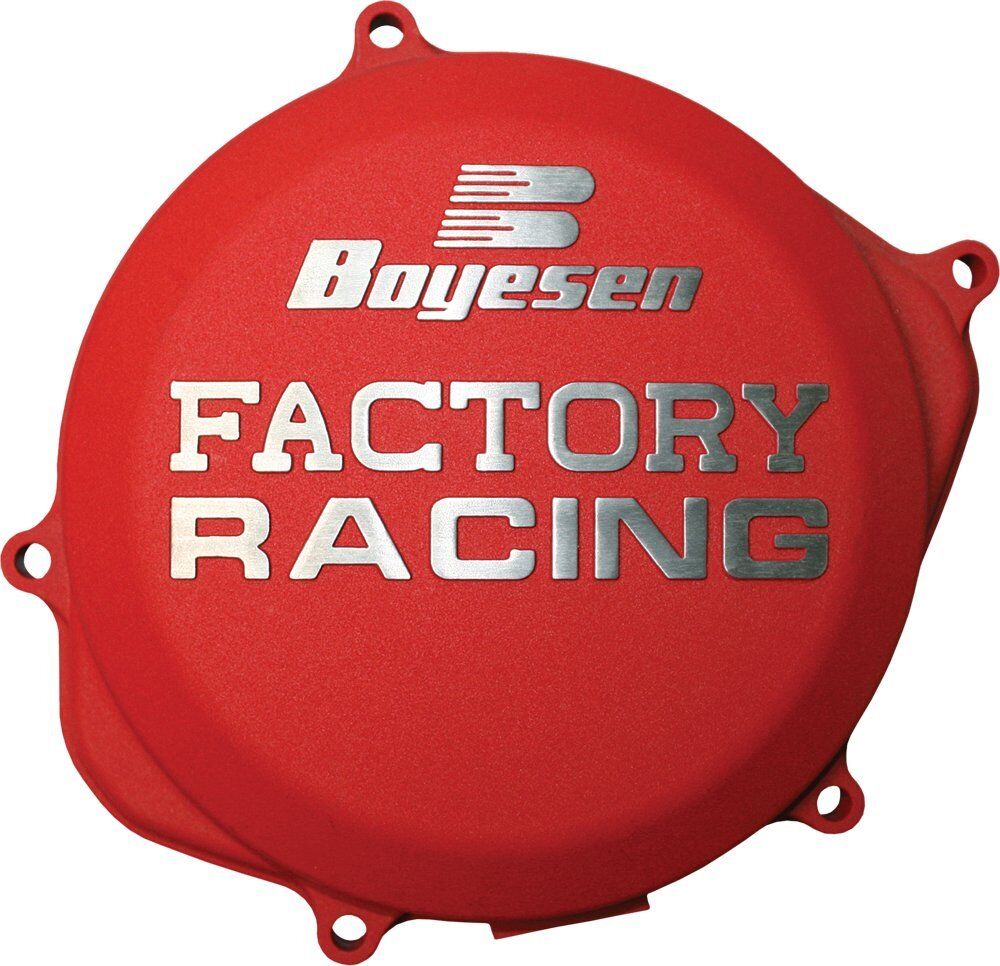BOYESEN CLUTCH COVER FACTORY RACING ALUMINUM REPLACEMENT RED CC-07AR
