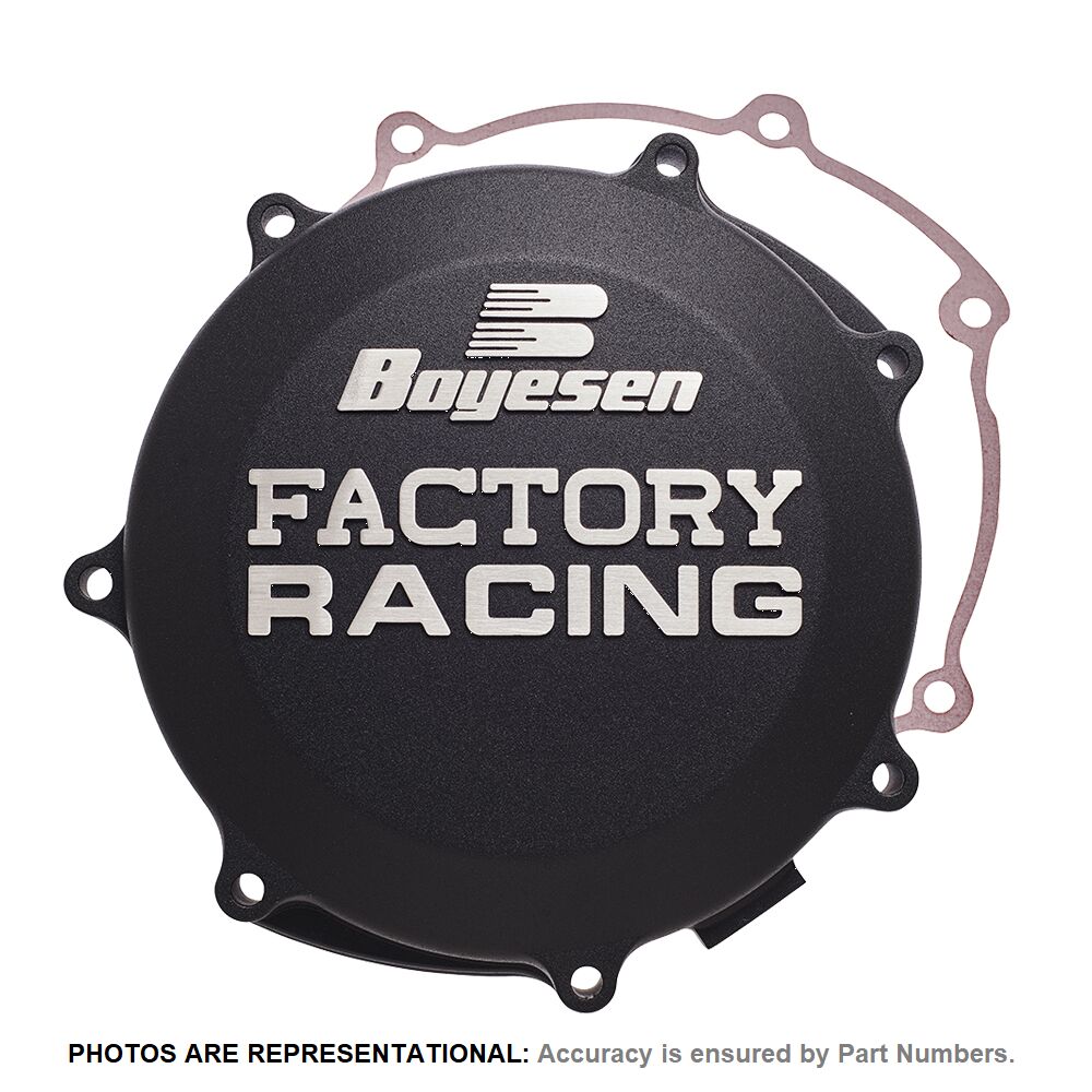 BOYESEN CLUTCH COVER KX125 94-02 BK CC-11B