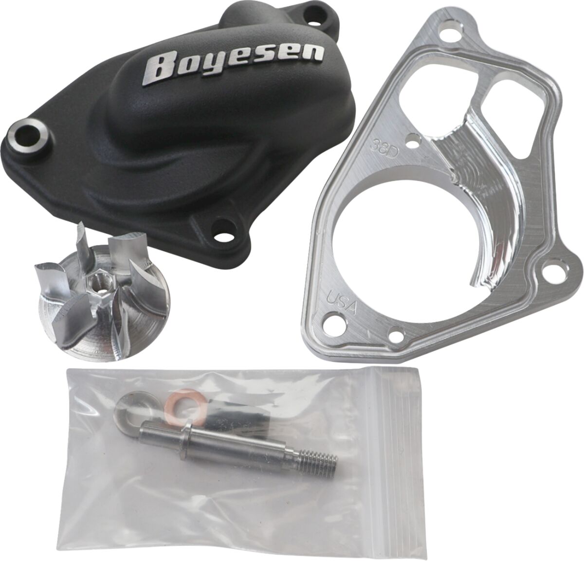 BOYESEN COVER/IMP WAT PUMP YZF BK WPK-38DB