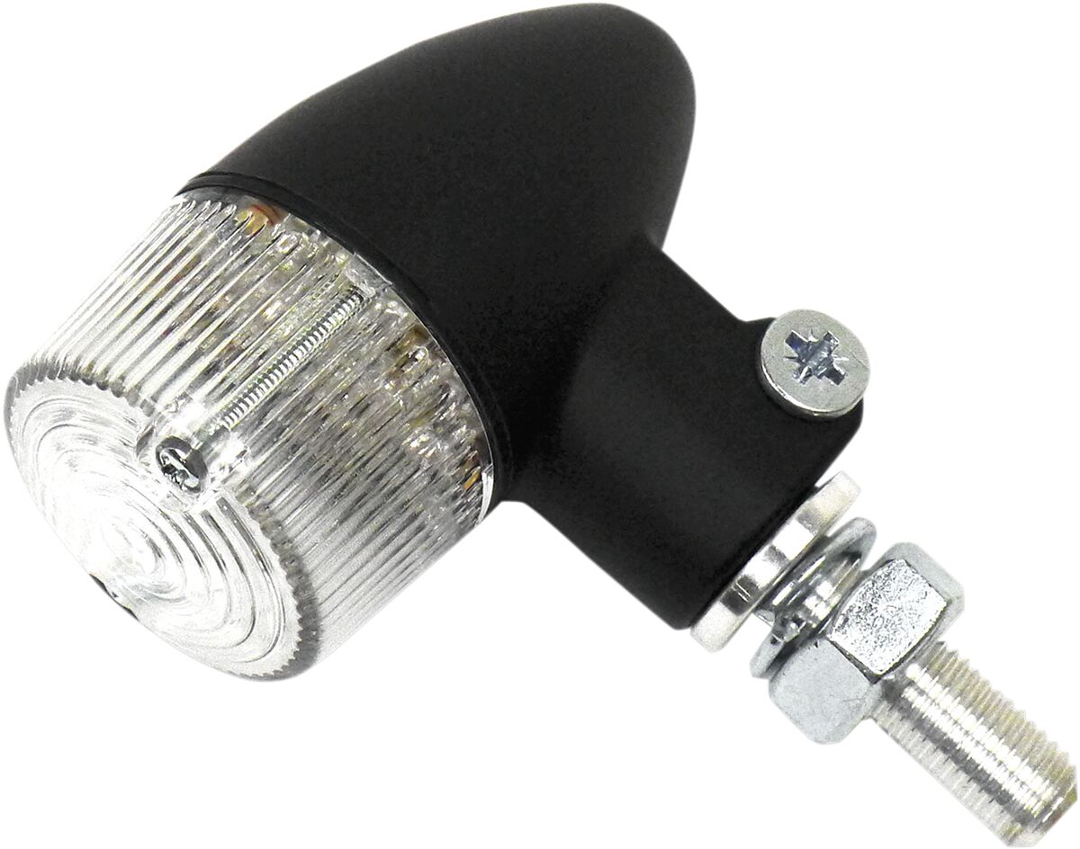 K&S TECHNOLOGIES MARKER LED LIGHT ALUMINUM 2 WIRE ROUND #2 BLACK BODY CLEAR LENS 26-8331BK