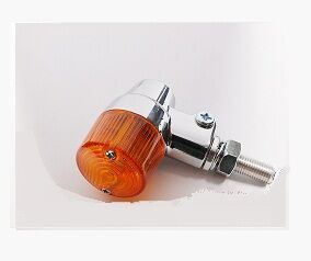 K&S TECHNOLOGIES MARKER LIGHT E-MARK ALUMINUM CHROME BODY AMBER LENS 27-8606