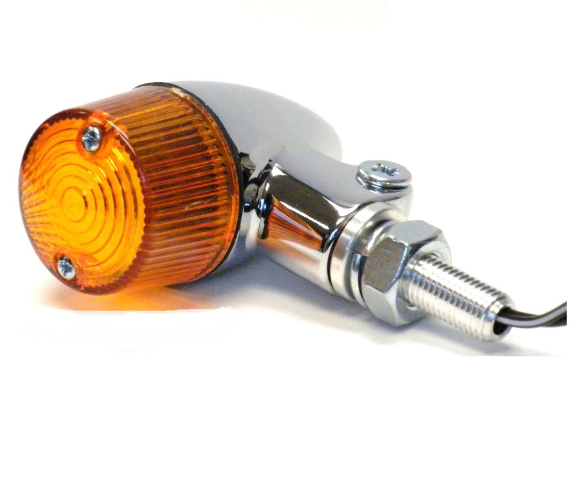 K&S TECHNOLOGIES MARKER LIGHT E-MARK ALUMINUM ROUND CHROME BODY AMBER LENS 27-8330CM
