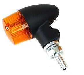 K&S TECHNOLOGIES MARKER LIGHT E-MARK ALUMINUM ROUND BLACK BODY AMBER LENS 27-8330BK