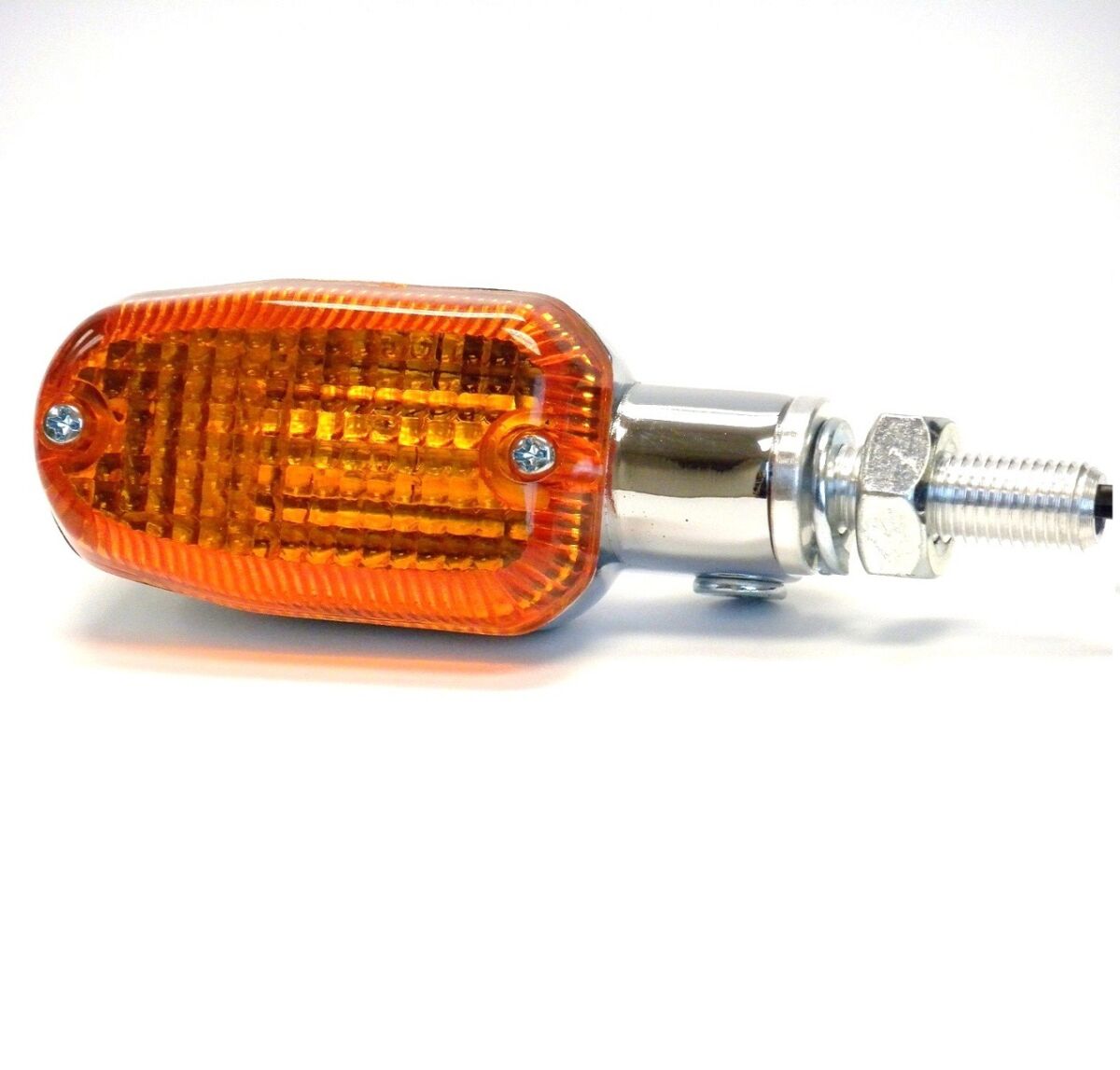 K&S TECHNOLOGIES MARKER LIGHT E-MARK ALUMINUM CHROME BODY AMBER LENS 27-8300CM