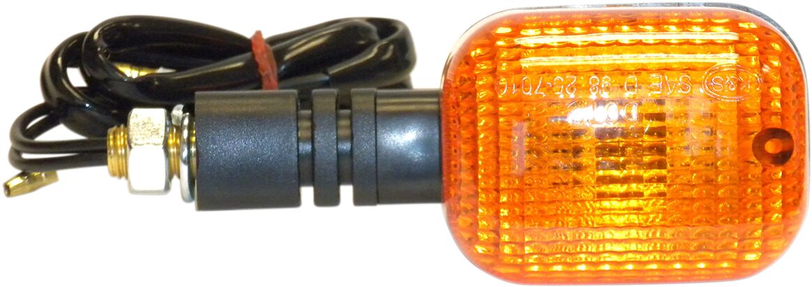 K&S TECHNOLOGIES TURN SIGNAL BLACK BODY AMBER LENS 25-7000