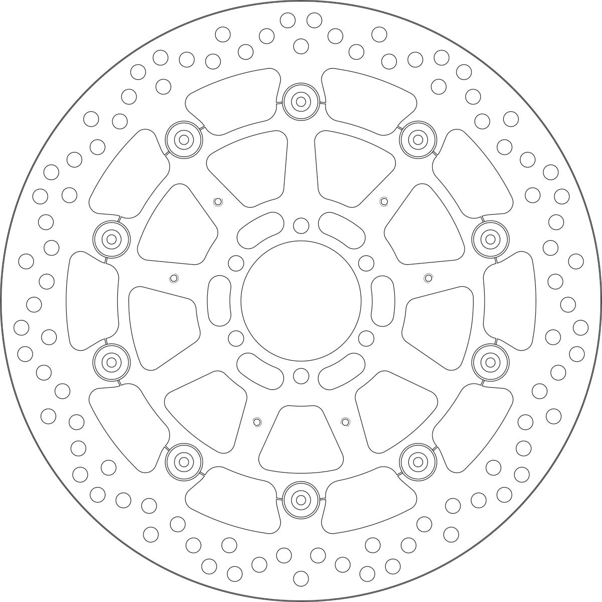 SBS BRAKE ROTOR UPGRADE FLOATING ROUND 5335A