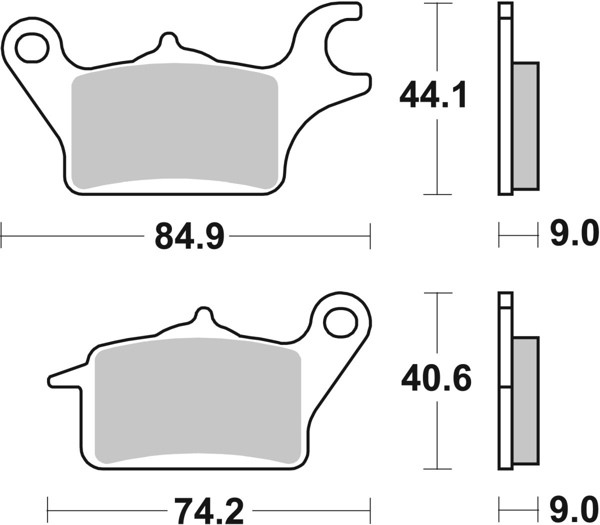 SBS BRAKE PAD CARBON CERAMIC HI-TECH SCOOTER 222CT