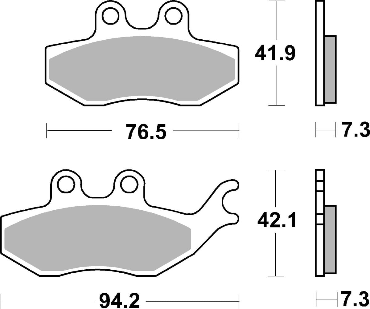 SBS BRAKE PAD CERAMIC STREET 173HF