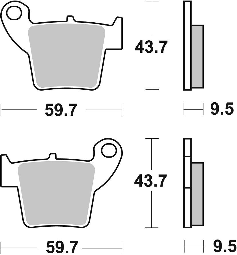 SBS BRAKE PAD CERAMIC STREET 777HF