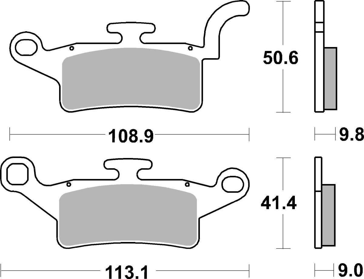 SBS BRAKE PAD CERAMIC STREET 208HF