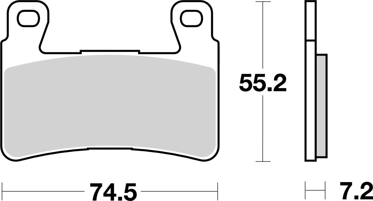 SBS BRAKE PAD CERAMIC STREET 734HF