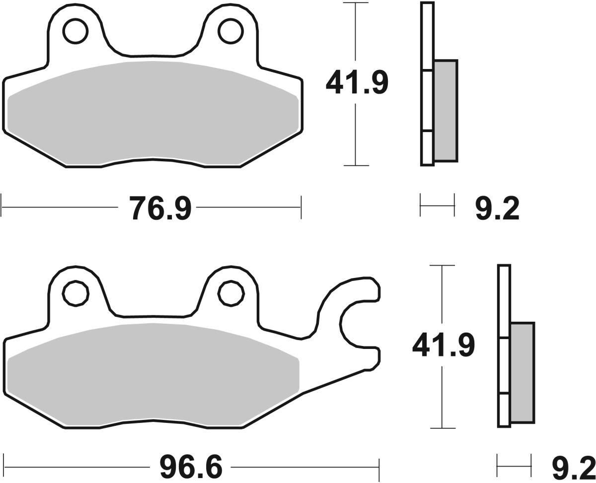 SBS BRAKE PAD CARBON HI-TECH STREET 119CT