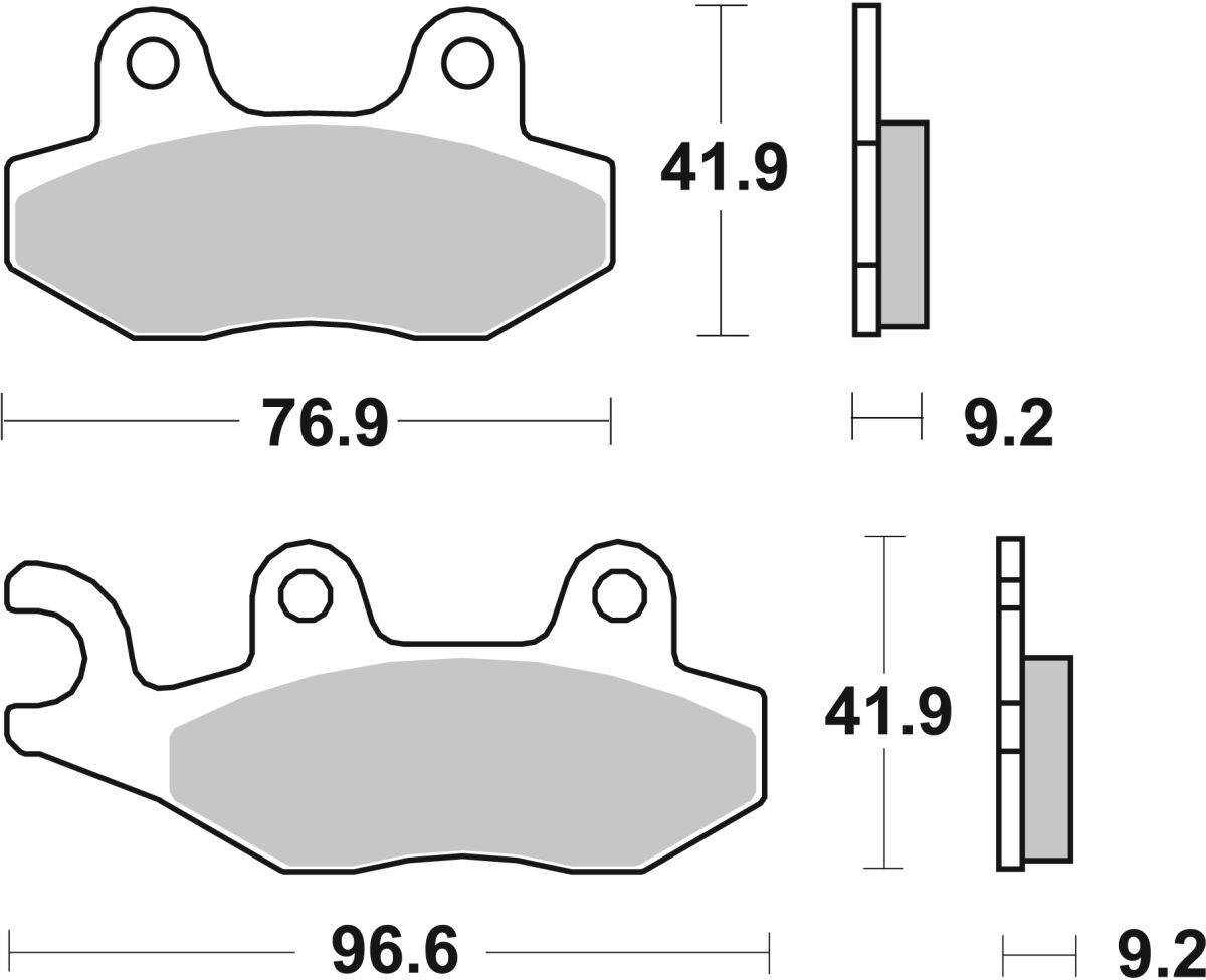 SBS BRAKE PAD CARBON HI-TECH STREET 163CT