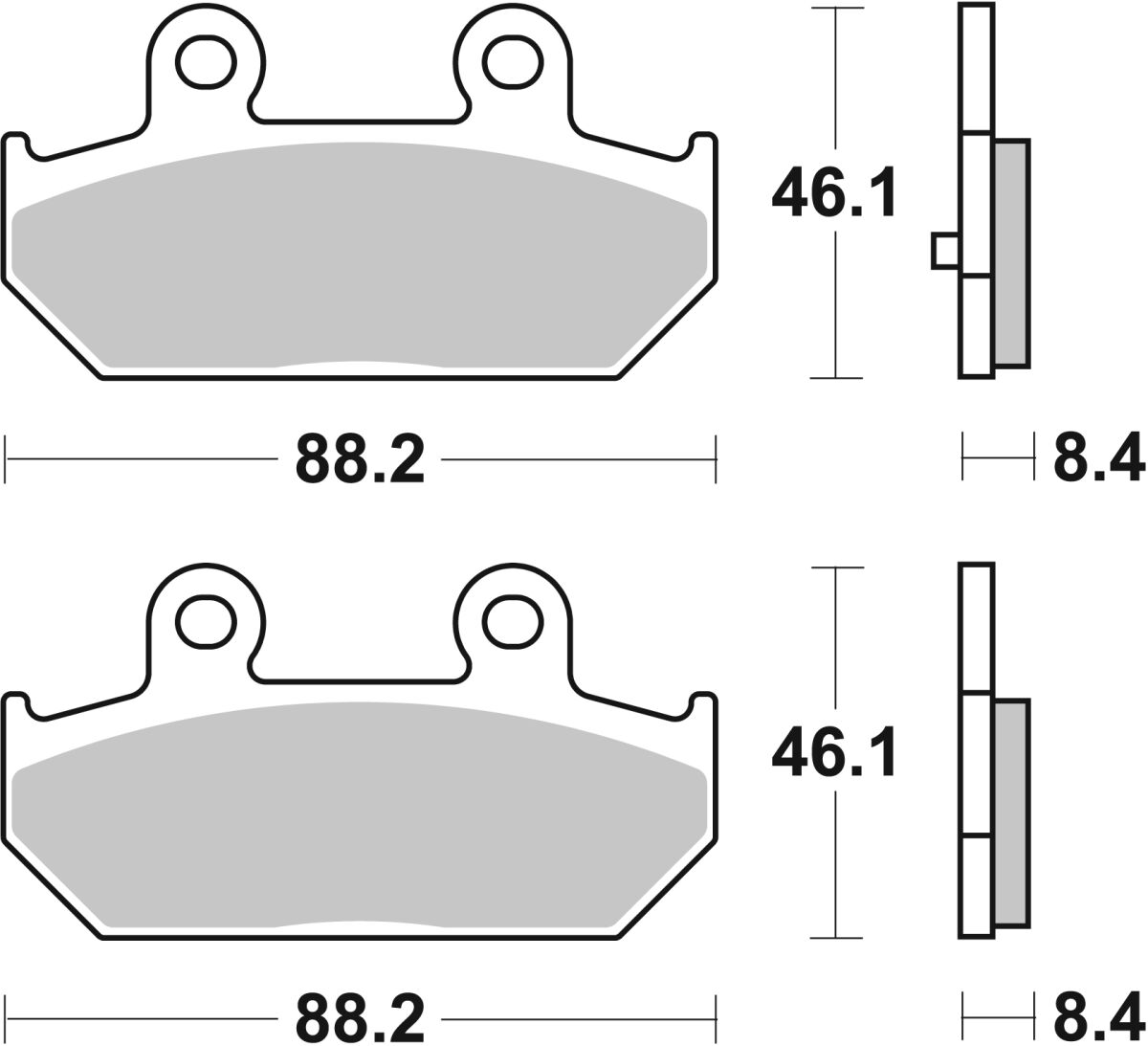 SBS BRAKE PAD CERAMIC STREET 182HF