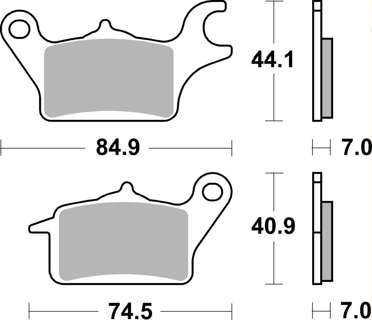 SBS BRAKE PAD CERAMIC STREET 216HF